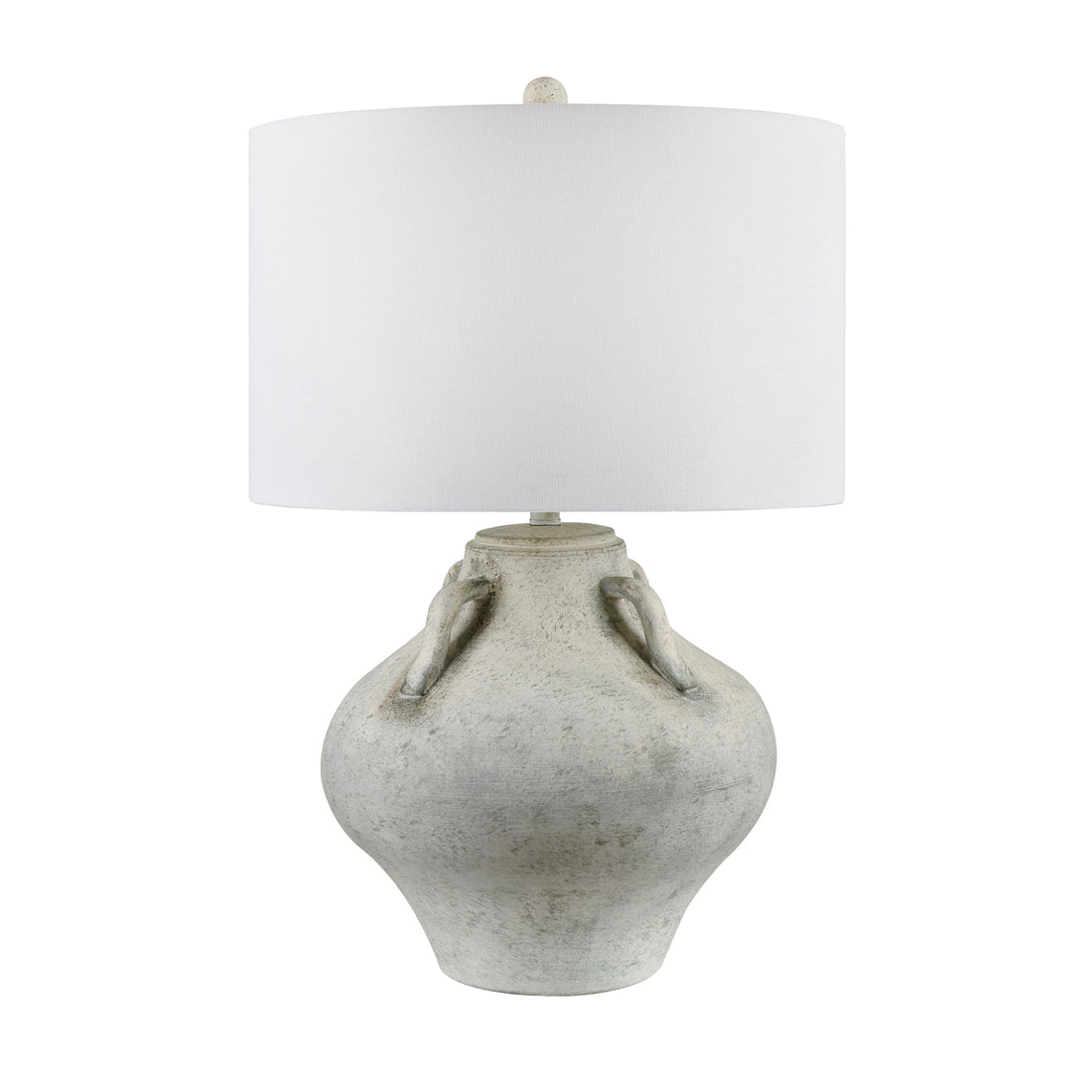 ivory cotton table lamp in a contemporary cozy bedroom setting