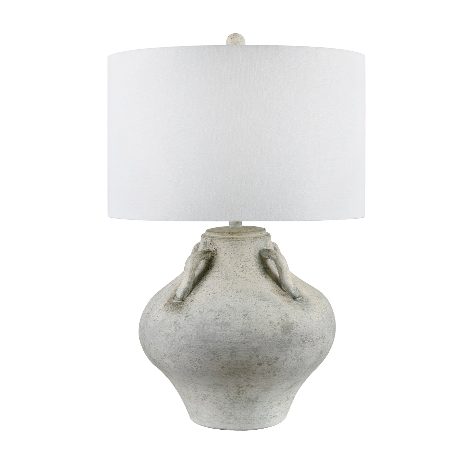 ivory cotton table lamp in a contemporary cozy bedroom setting