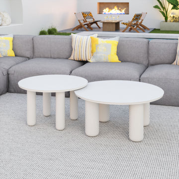 warm-toned soft accent table in a farmhouse contemporary bedroom setting