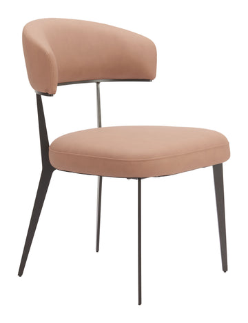 cream brushed metal accent chair styled in a mid-century minimalist entryway
