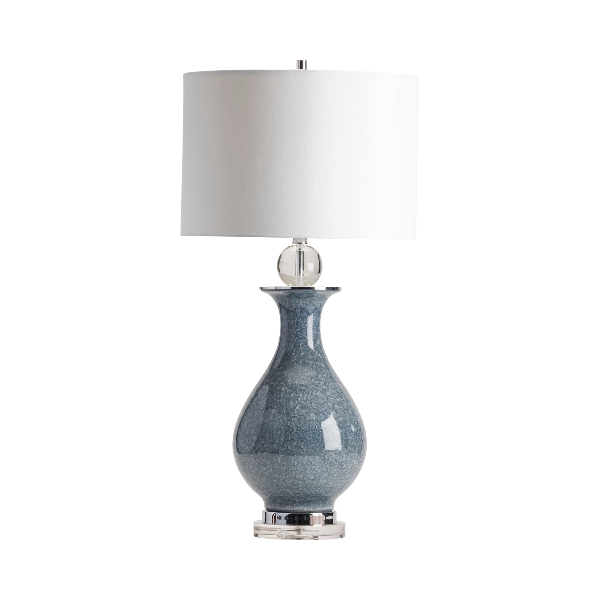 ivory cotton table lamp in a elegant modern bedroom setting