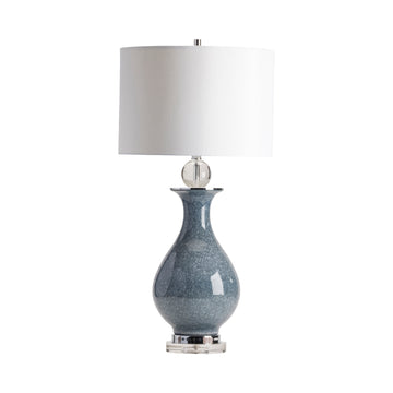 ivory cotton table lamp in a elegant modern bedroom setting