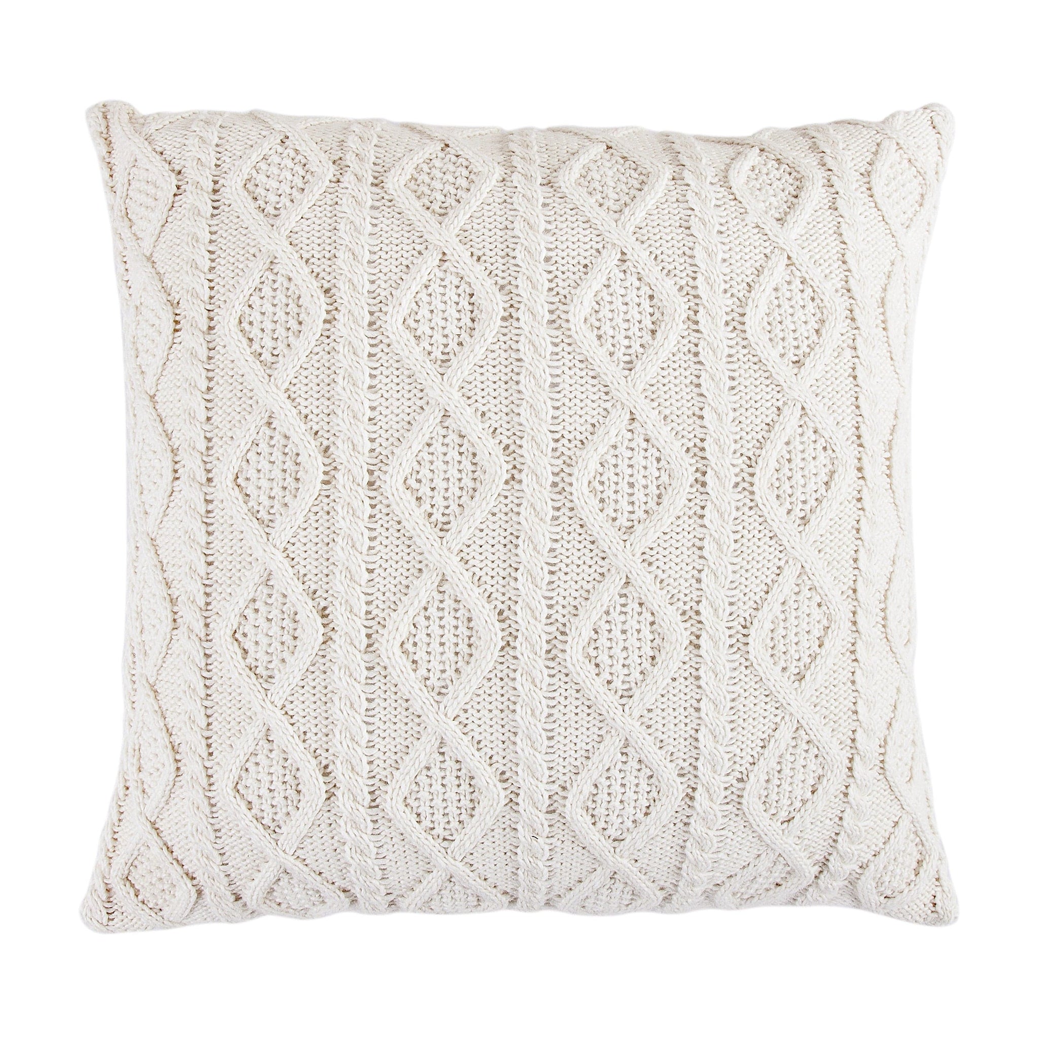 Cable Knit Soft Diamond Euro Sham styled for a transitional bedroom space.