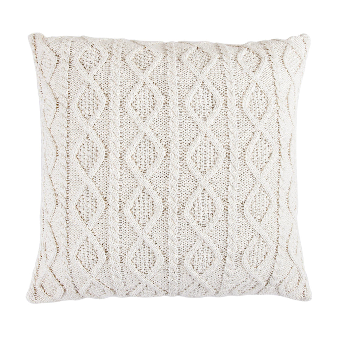 Cable Knit Soft Diamond Euro Sham styled for a transitional bedroom space.