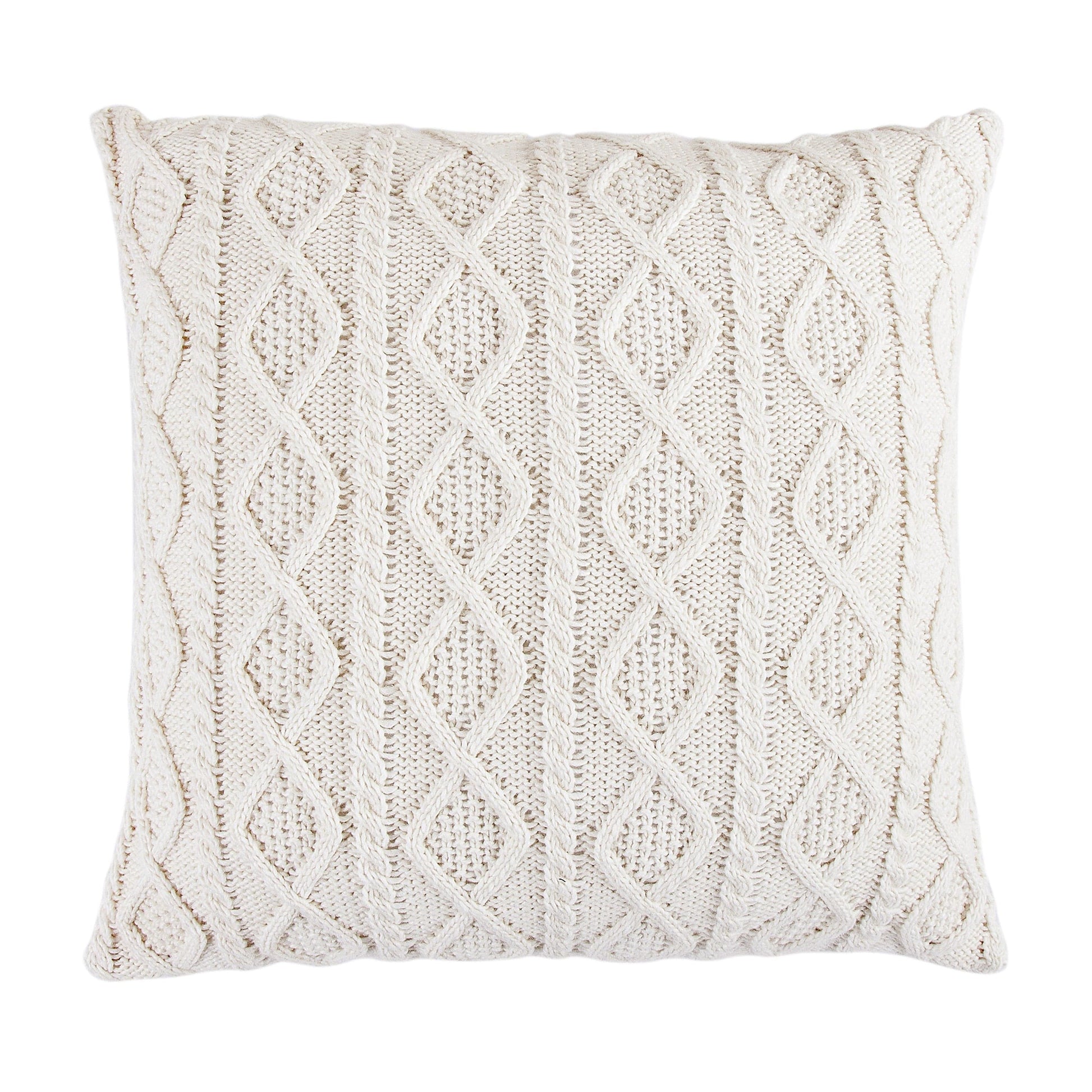 Cable Knit Soft Diamond Euro Sham styled for a transitional bedroom space.