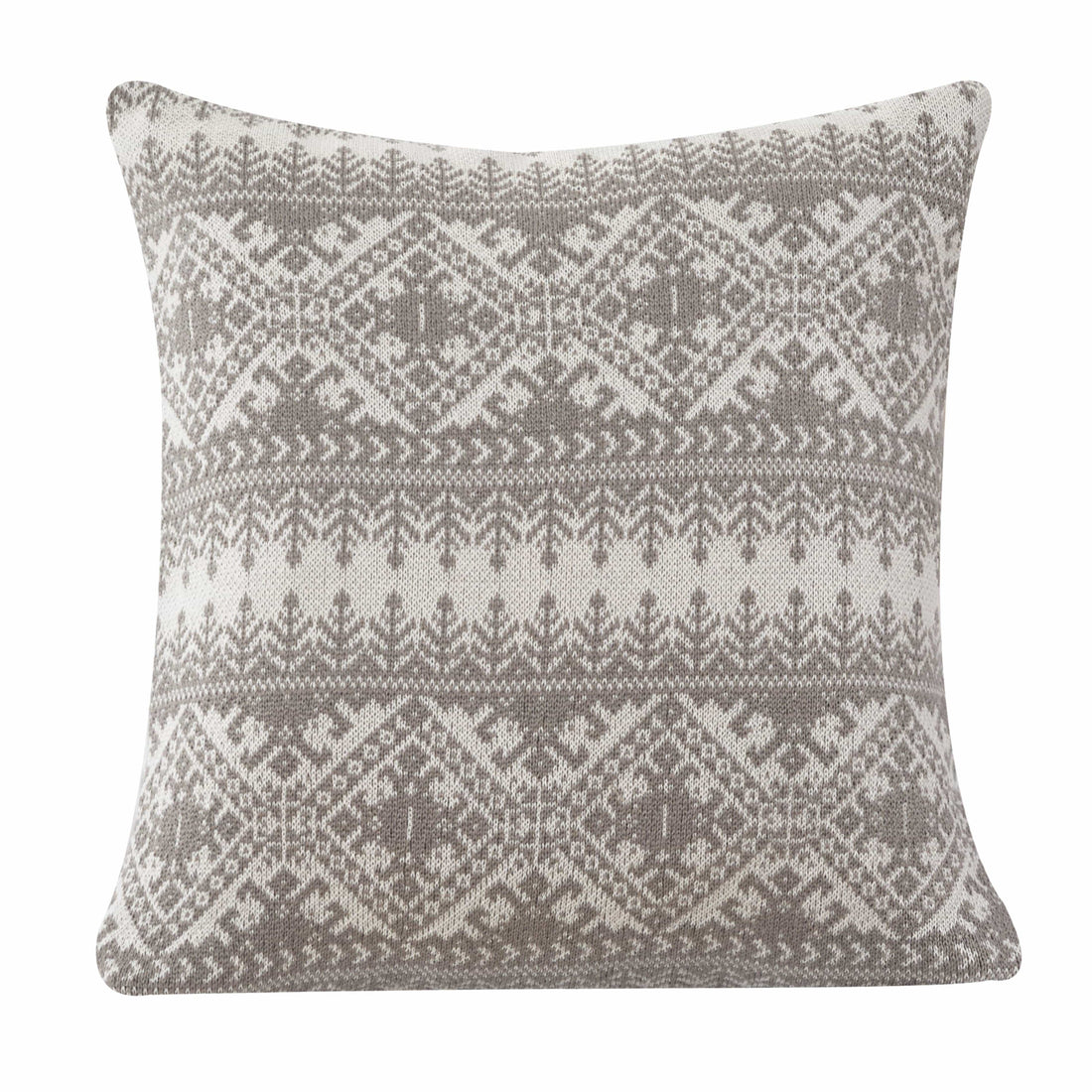 Fair Isle Knit Euro Sham styled for a transitional bedroom space.