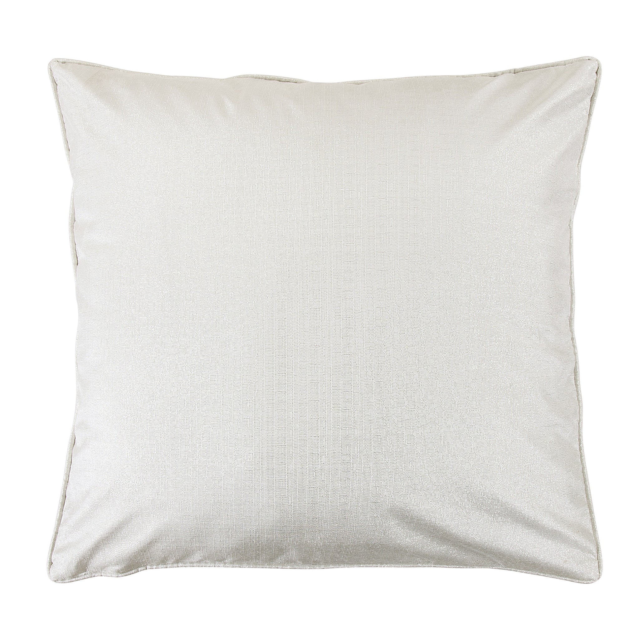 Celeste Sparkling Silver Euro Sham styled for a transitional bedroom space.