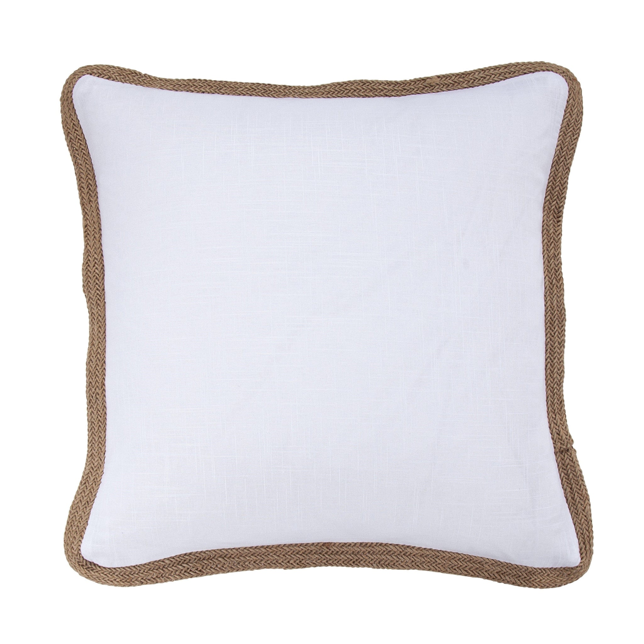 Luna Washed Linen Jute Trimmed Euro Sham styled for a transitional bedroom space.