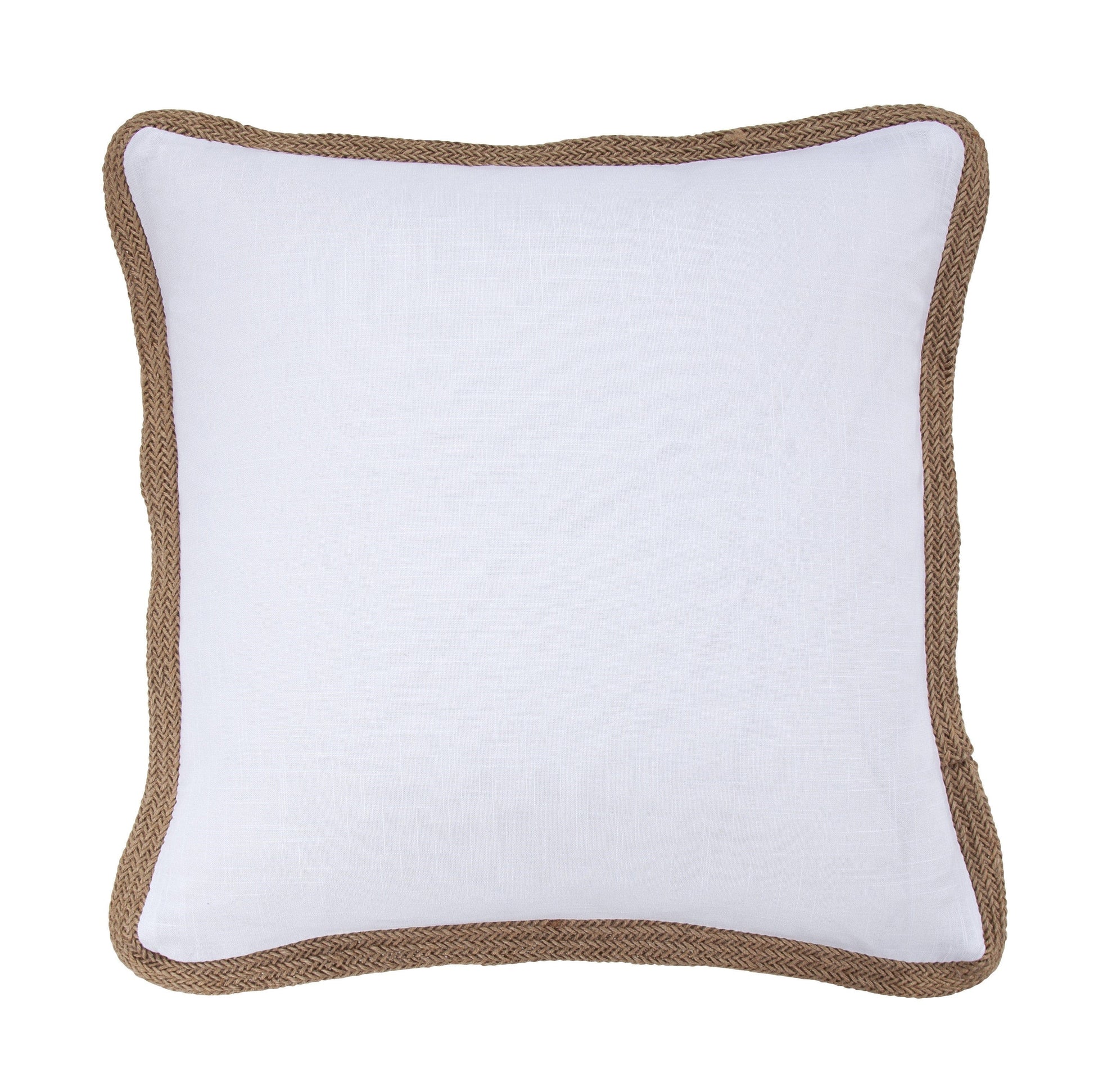 Luna Washed Linen Jute Trimmed Euro Sham styled for a transitional bedroom space.