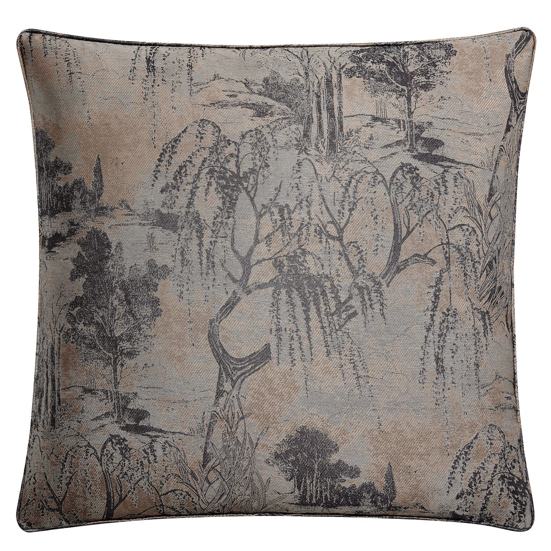 Pastoral Jacquard Euro Sham styled for a transitional bedroom space.