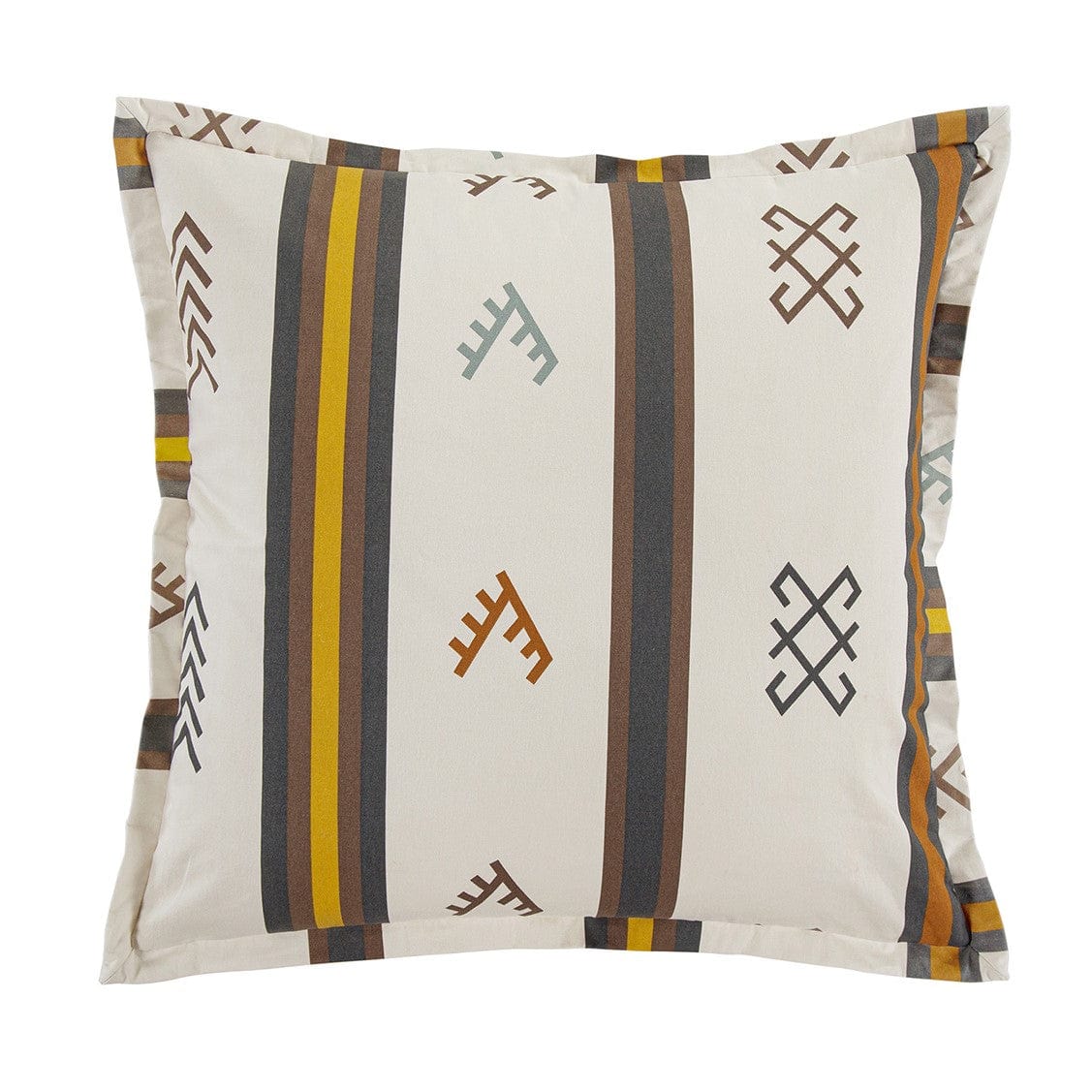 white brushed pillow sham in a elegant modern bedroom setting