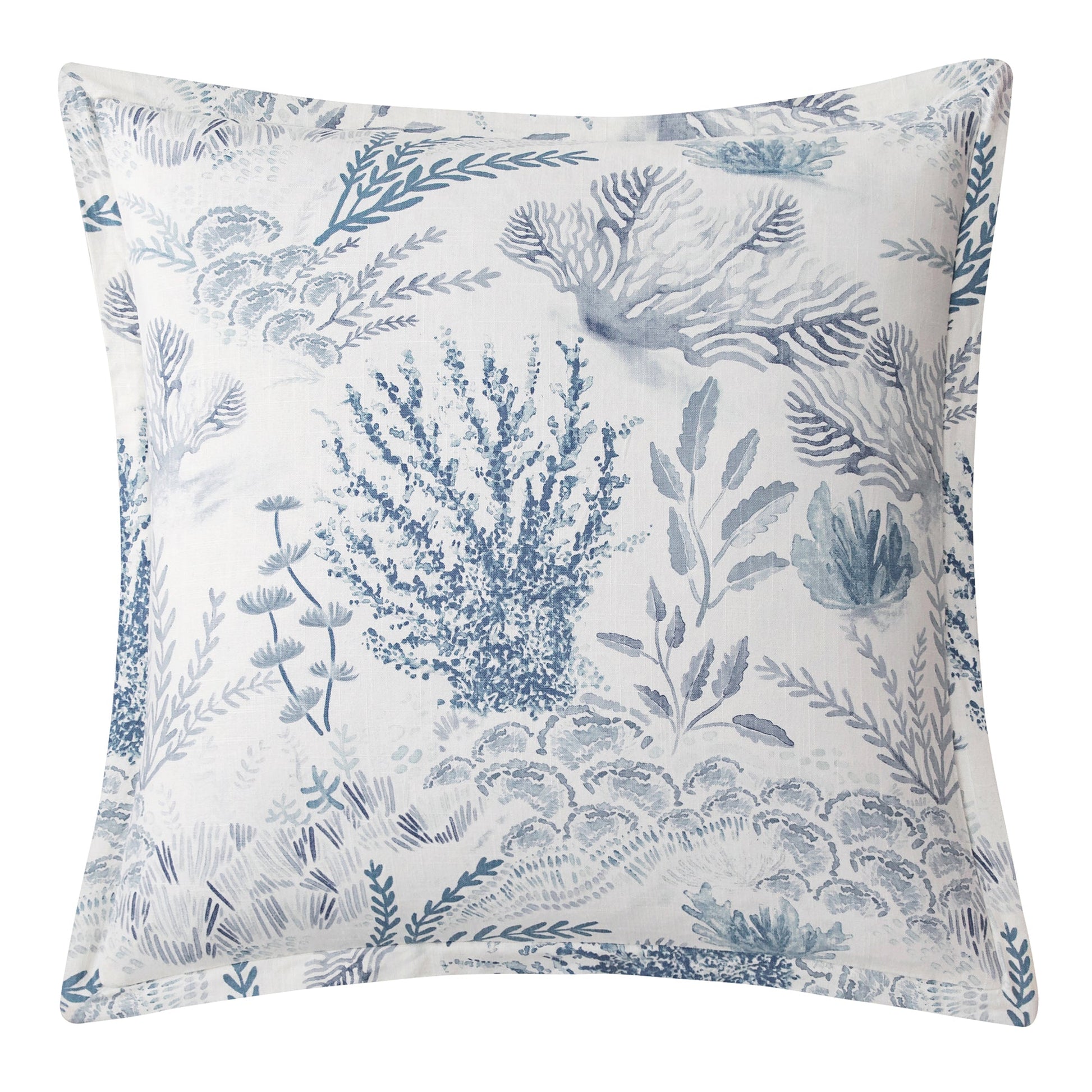 earth-toned textured pillow sham in a minimalist guest room setting