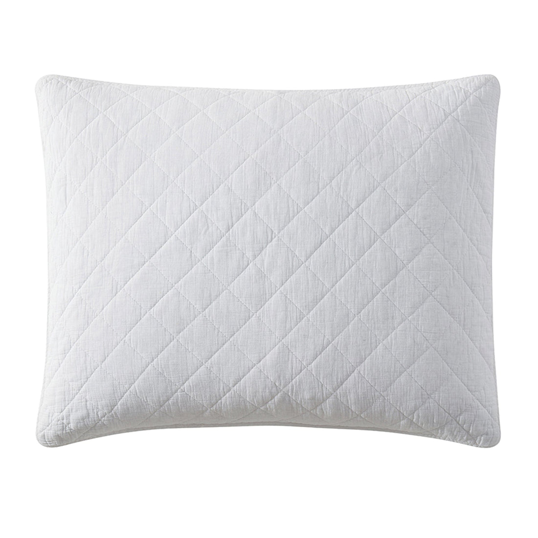 Stonewashed Cotton Gauze Pillow Sham styled for a transitional bedroom space.
