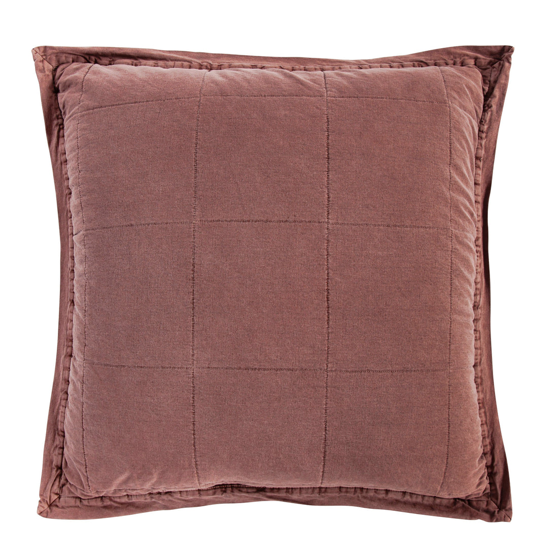 Stonewashed Cotton Canvas Euro Sham styled for a vintage bedroom space.