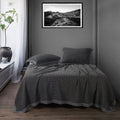 white brushed home décor piece in a elegant modern bedroom setting