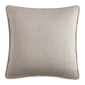 neutral-toned linen pillow sham in a refined living room setting