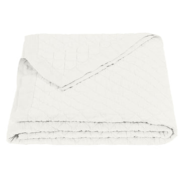 white brushed quilt in a contemporary master bedroom setting