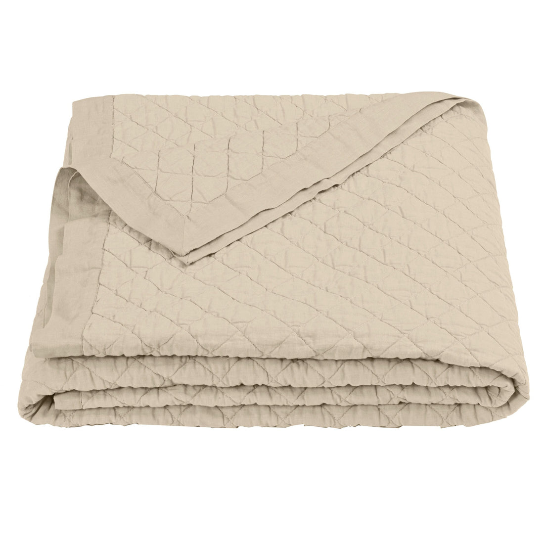 white brushed quilt in a refined living room setting