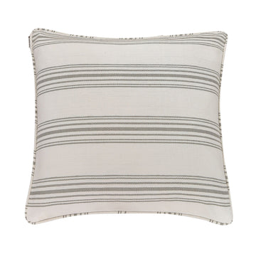 neutral-toned linen pillow sham in a classic contemporary bedroom setting
