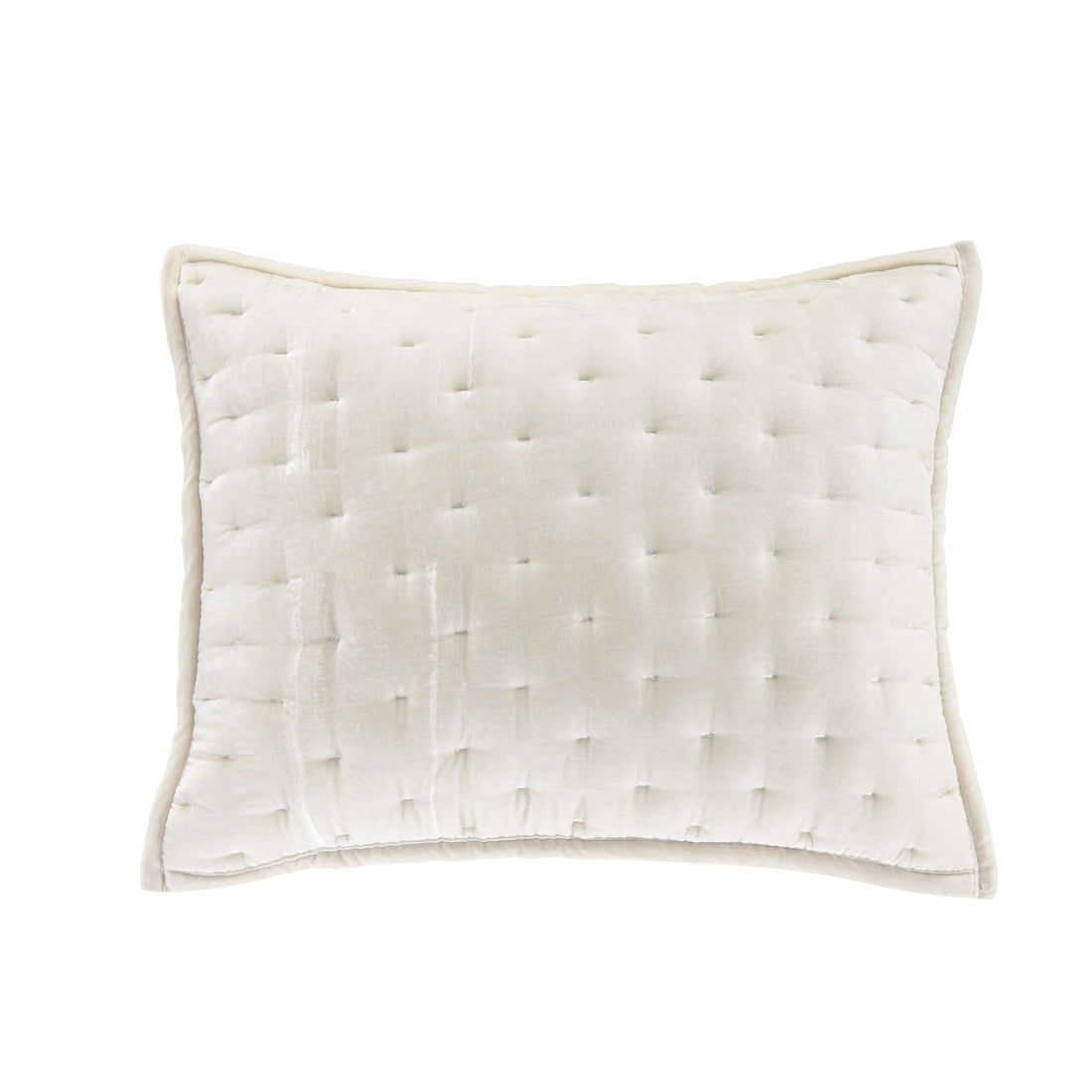 Stella Faux Silk Velvet Pintuck Pillow Sham styled for a transitional bedroom space.