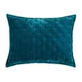 Stella Faux Silk Velvet Pintuck Pillow Sham styled for a transitional bedroom space.