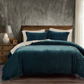 Stella Faux Silk Velvet Duvet Cover Set - King styled for a southwestern bedroom space.