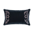 Stella Boot Stitch Faux Silk Velvet Lumbar Pillow styled for a southwestern living room space.