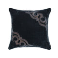 Stella Boot Stitch Faux Silk Velvet Pillow styled for a southwestern living room space.