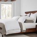 natural fabric duvet cover in a refined living room setting