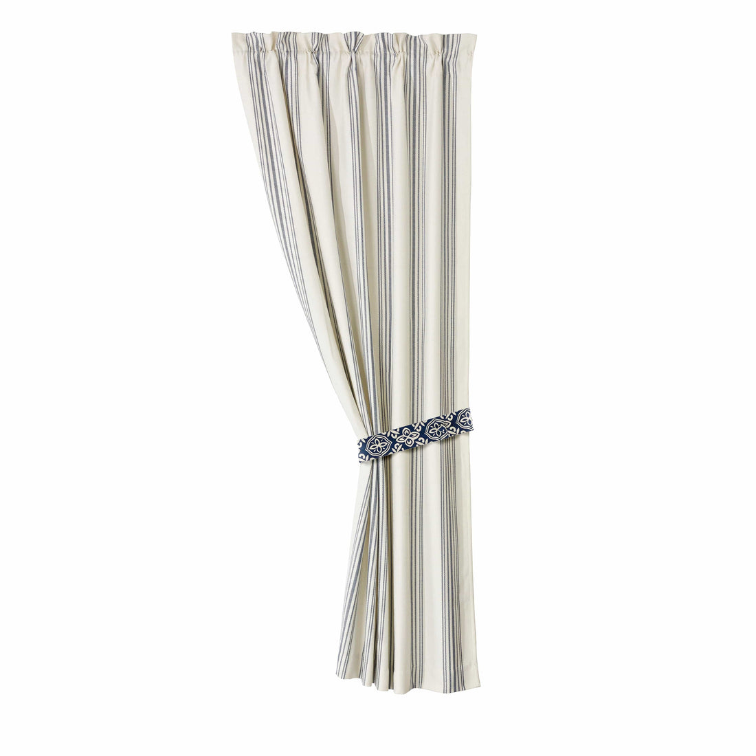 ivory cotton curtain panel in a transitional living room setting