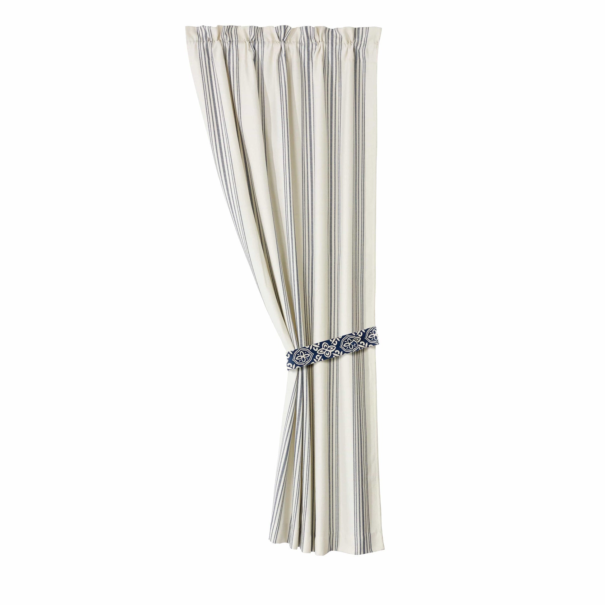 ivory cotton curtain panel in a transitional living room setting