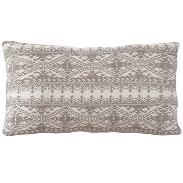 Fair Isle Knit Body Pillow styled for a transitional living room space.