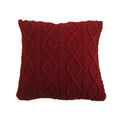 Cable Knit Soft Diamond Throw Pillow styled for a transitional living room space.