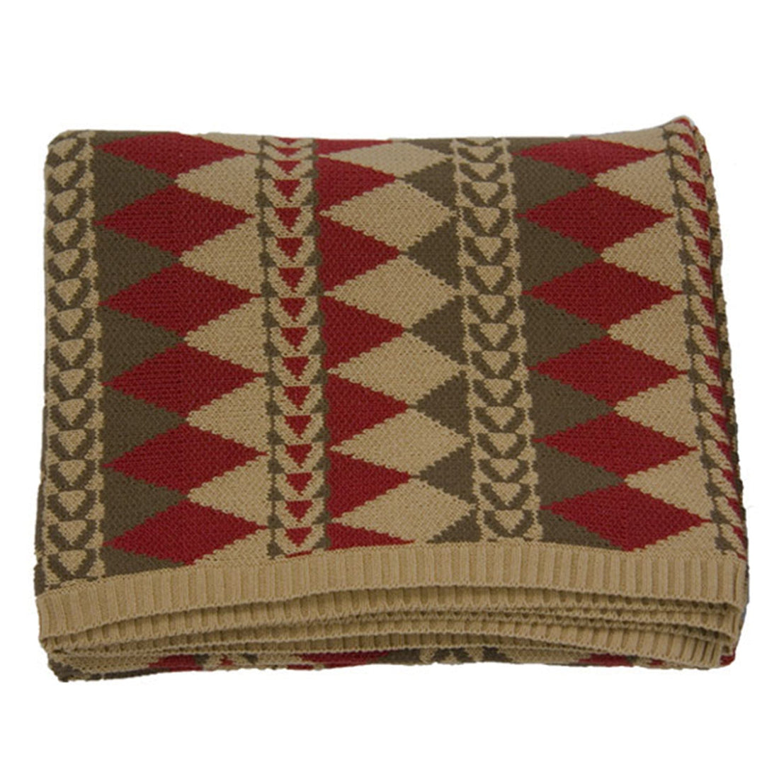 Wilderness Ridge Knitted Throw Blanket styled for a transitional living room space.