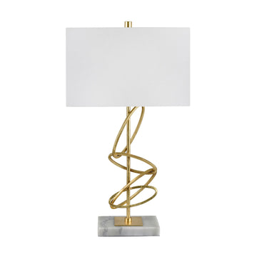 natural velvet table lamp in a minimalist dining room setting
