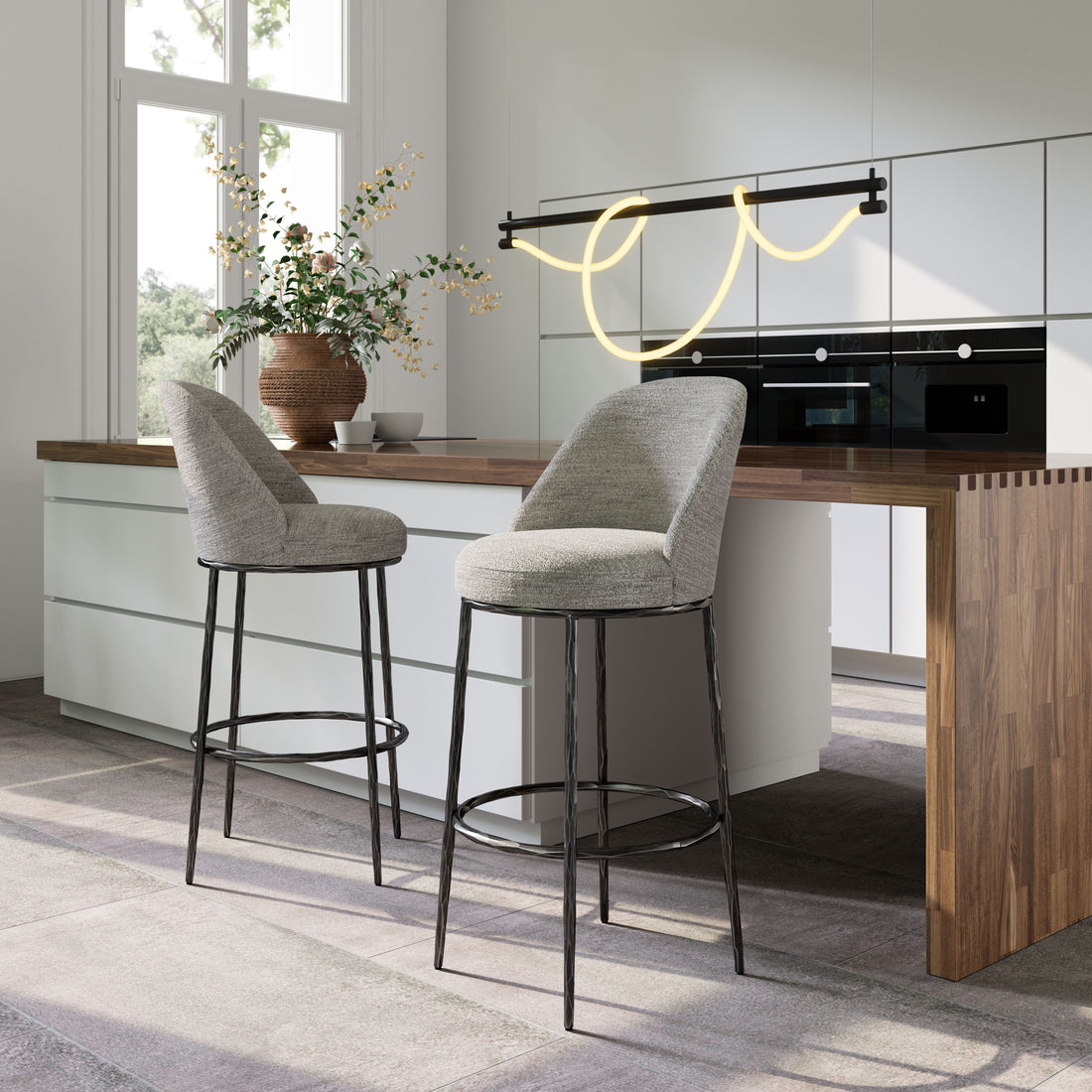 natural velvet home dŽcor piece in a modern bedroom setting