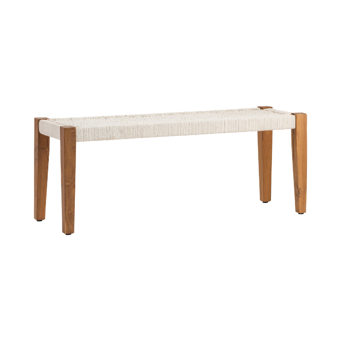 ivory cotton accent bench in a classic entryway setting