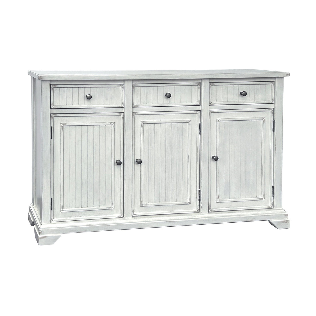 natural velvet accent table in a farmhouse contemporary bedroom setting