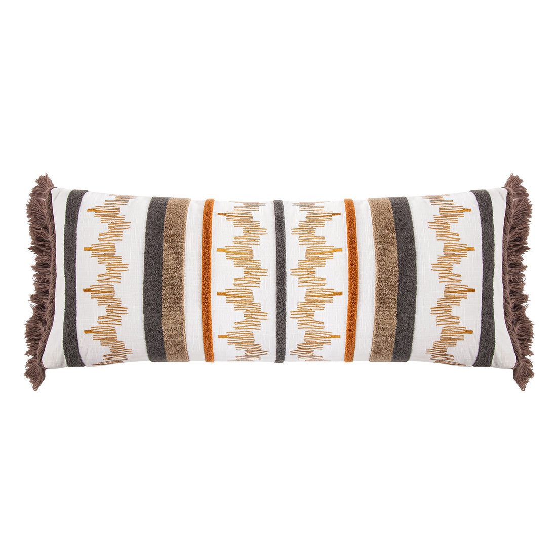 ivory soft decorative pillow in a contemporary master bedroom setting