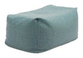 Textured ottoman green on a white background