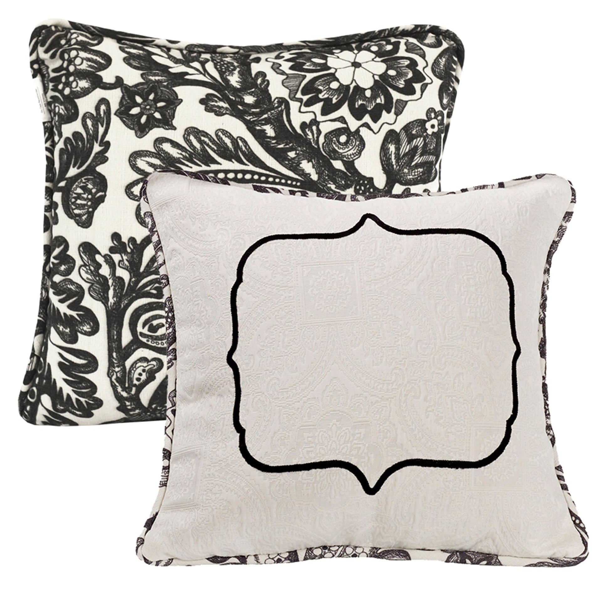 neutral-toned linen decorative pillow in a modern bedroom setting