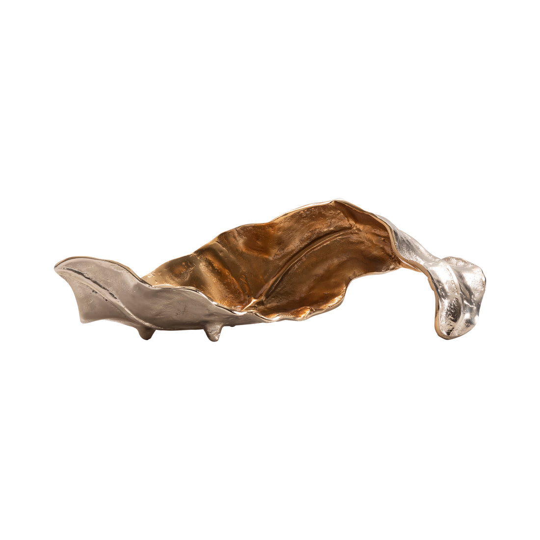 Willow Larger Two-Toned Sculptural Leaf Ii contemporary wall art displayed in a chic apartment setting