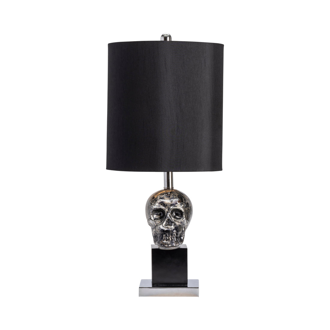 earth-toned fabric table lamp in a minimalist dining room setting