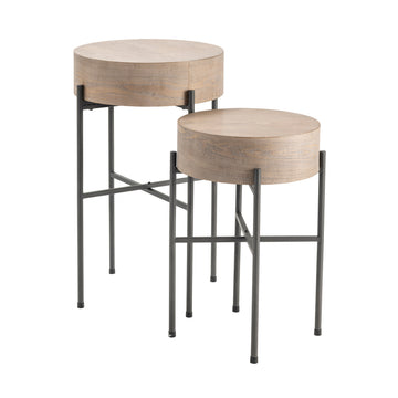 natural velvet accent table in a classic entryway setting