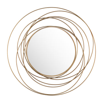 Hudson contemporary decorative mirror displayed in a refined study setting