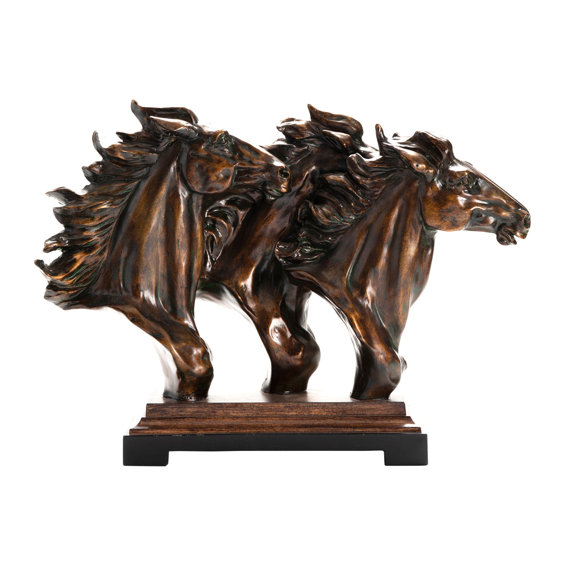 Running Free Statue contemporary wall art displayed in a inviting home interior