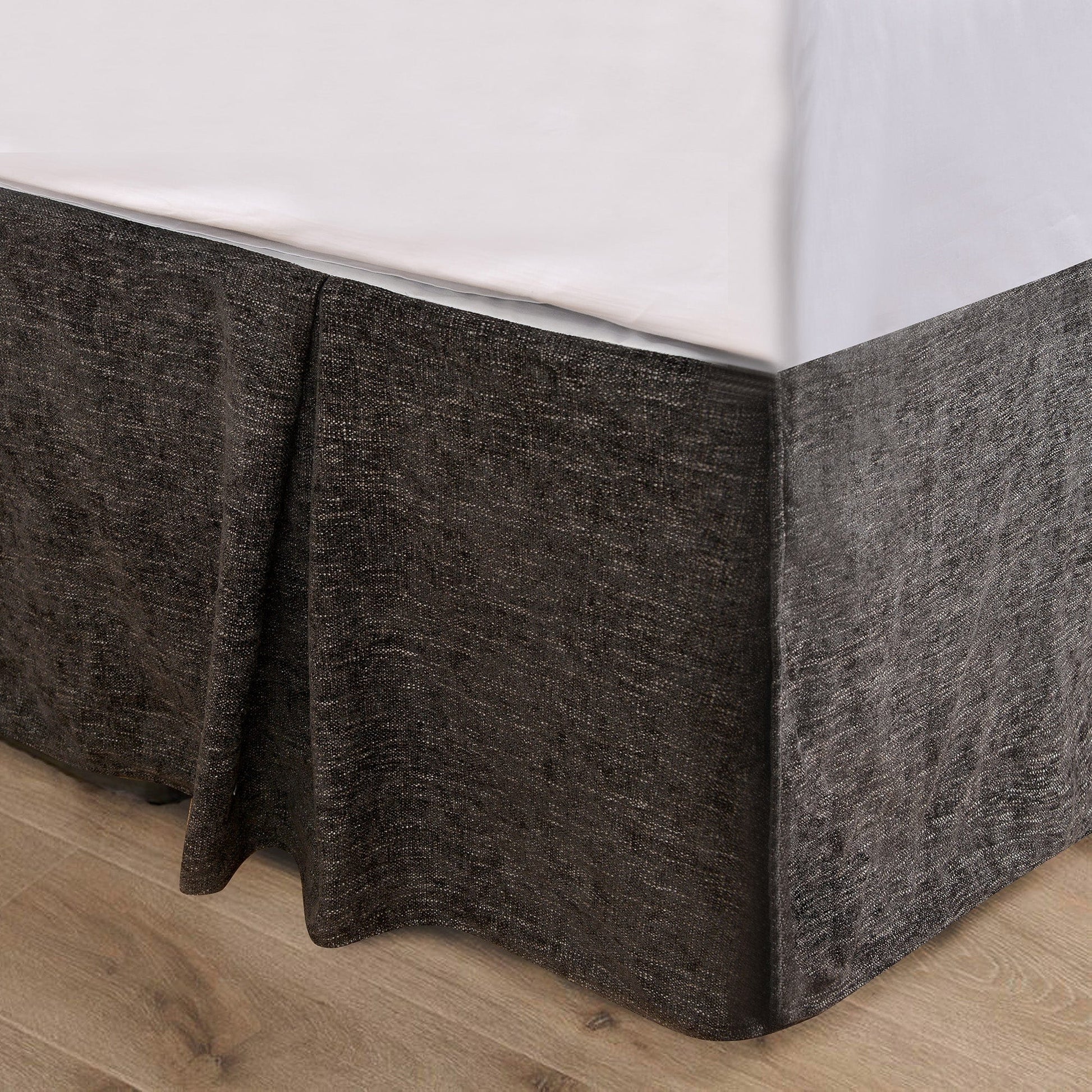 oak marble bed frame styled in a Scandinavian serene master suite
