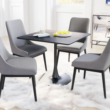 Molly Dining Table Black styled for a transitional living room space.