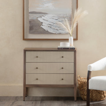 beige plush home décor piece in a transitional living room setting