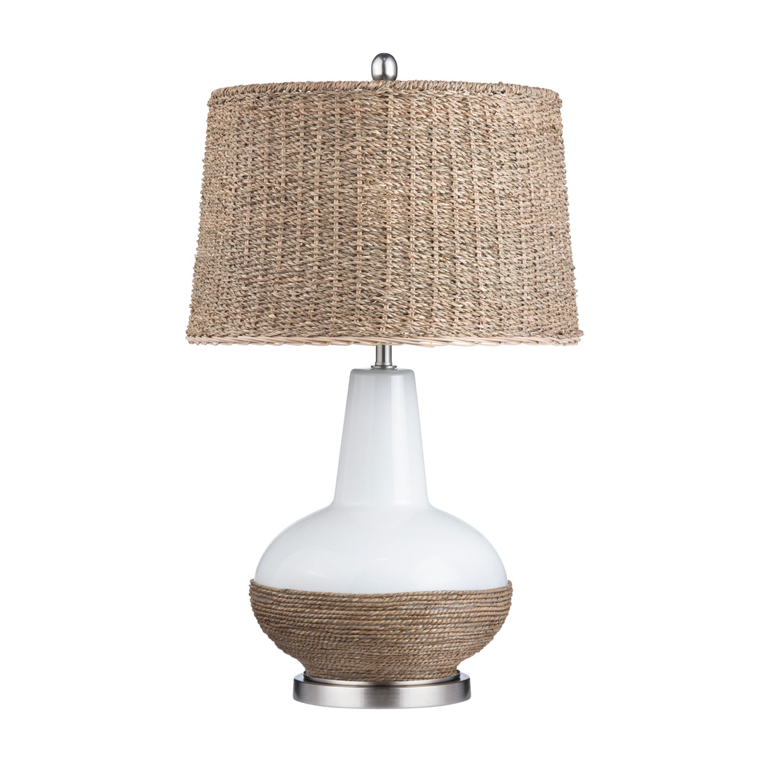 charcoal textured table lamp in a contemporary cozy bedroom setting
